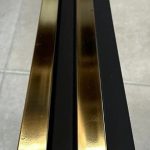 Akustisk lambiri træ vægpanel - gulv/sort